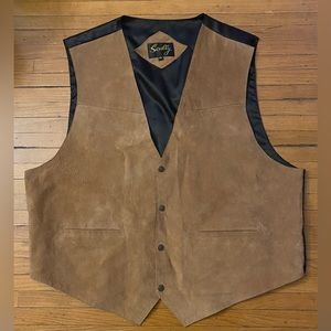 Scully Tan Suede Leather Vest
